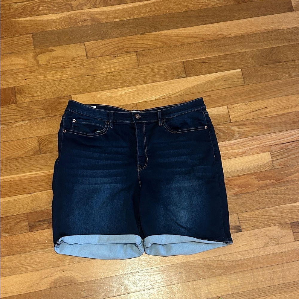 Nicole Miller Dark Blue Jean Shorts